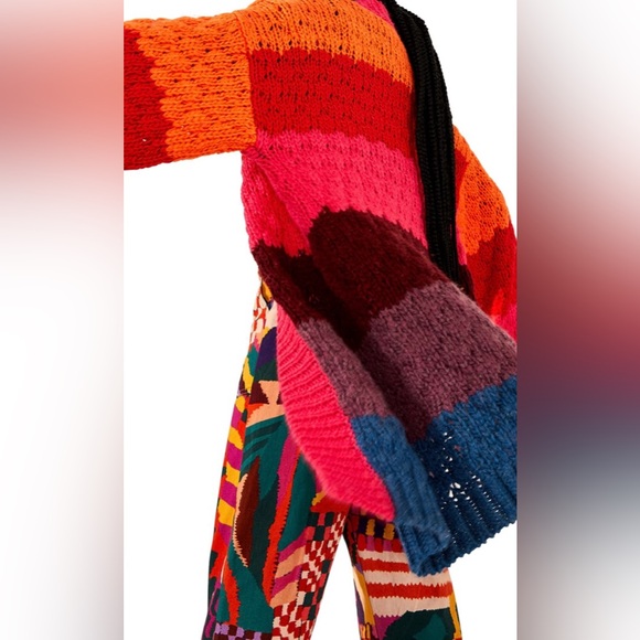FARM Rio Block Striped Open Cardigan NWT! - Picture 15 of 16